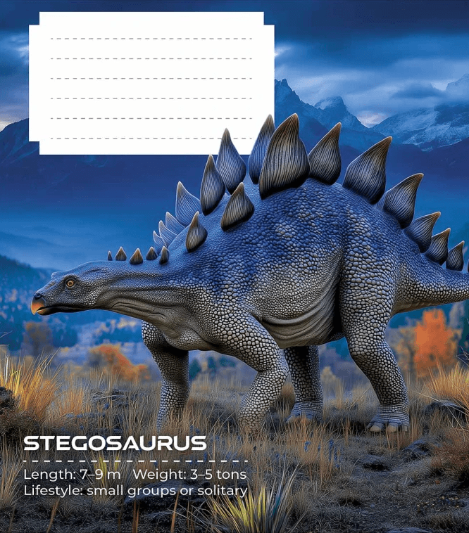 Зошит 12арк. кліт. Школярик "Dinosaurs" ВД-лак №012-3753K — фото 6