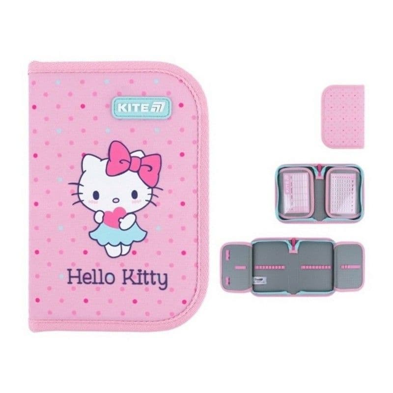 Пенал "Kite" Hello Kitty 1від.,б/н,з 2 відворотами №HK26-622 — купити | Канцелярський Сад