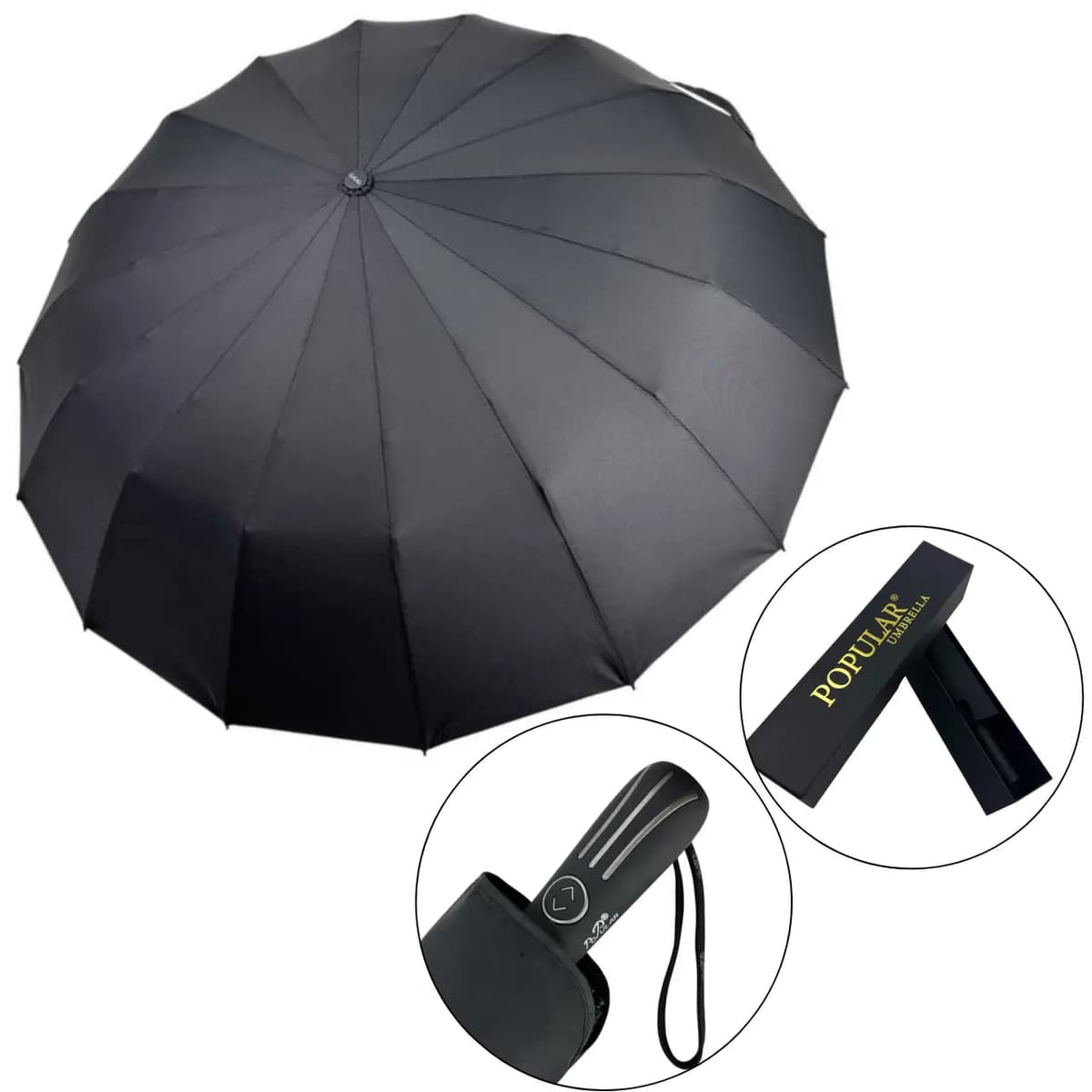 Паросолька чол. автомат "Popular Umbrella" №2021 — фото товару | Канцелярський Сад