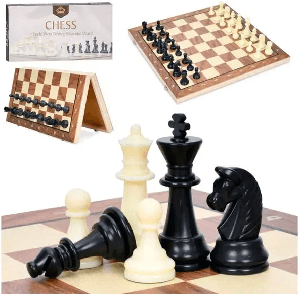 Шахи дерев.,фігури пласт.,в кор-ці,39,5х20,5х4см №FG240502029L — купити | Канцелярський Сад