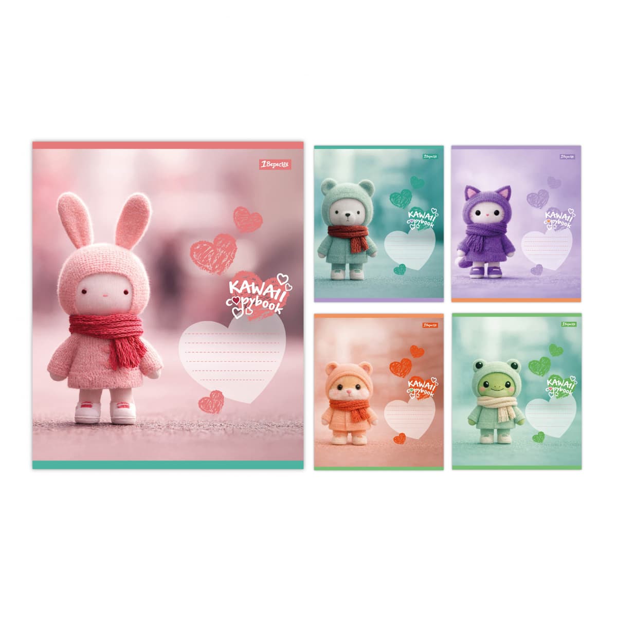 Зошит 12арк. лін. 1В Kawaii notebook №768738 — купити | Канцелярський Сад