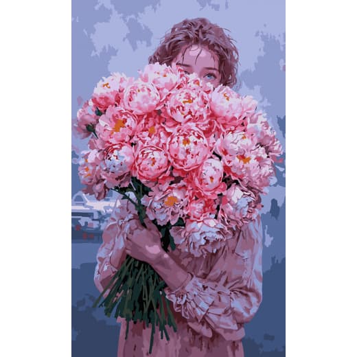 Картини по номерах "Santi" Букет півоній 30х50см №955650 — купити | Канцелярський Сад