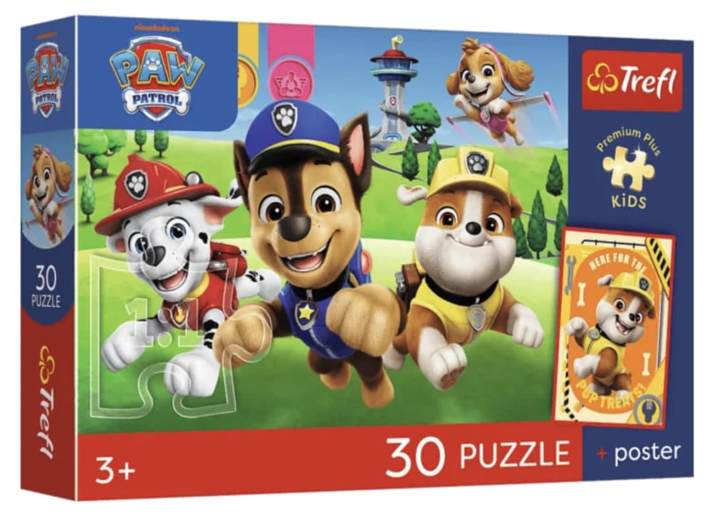 Пазли Trefl 30ел. Premium Plus Kids PAW Patrol Поспішають на допомогу №18346 — купити | Канцелярський Сад