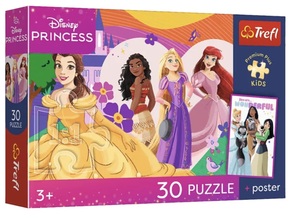 Пазли Trefl 30ел. Premium Plus Kids Disney Princess Дружба принцес №18342 — фото товару | Канцелярський Сад