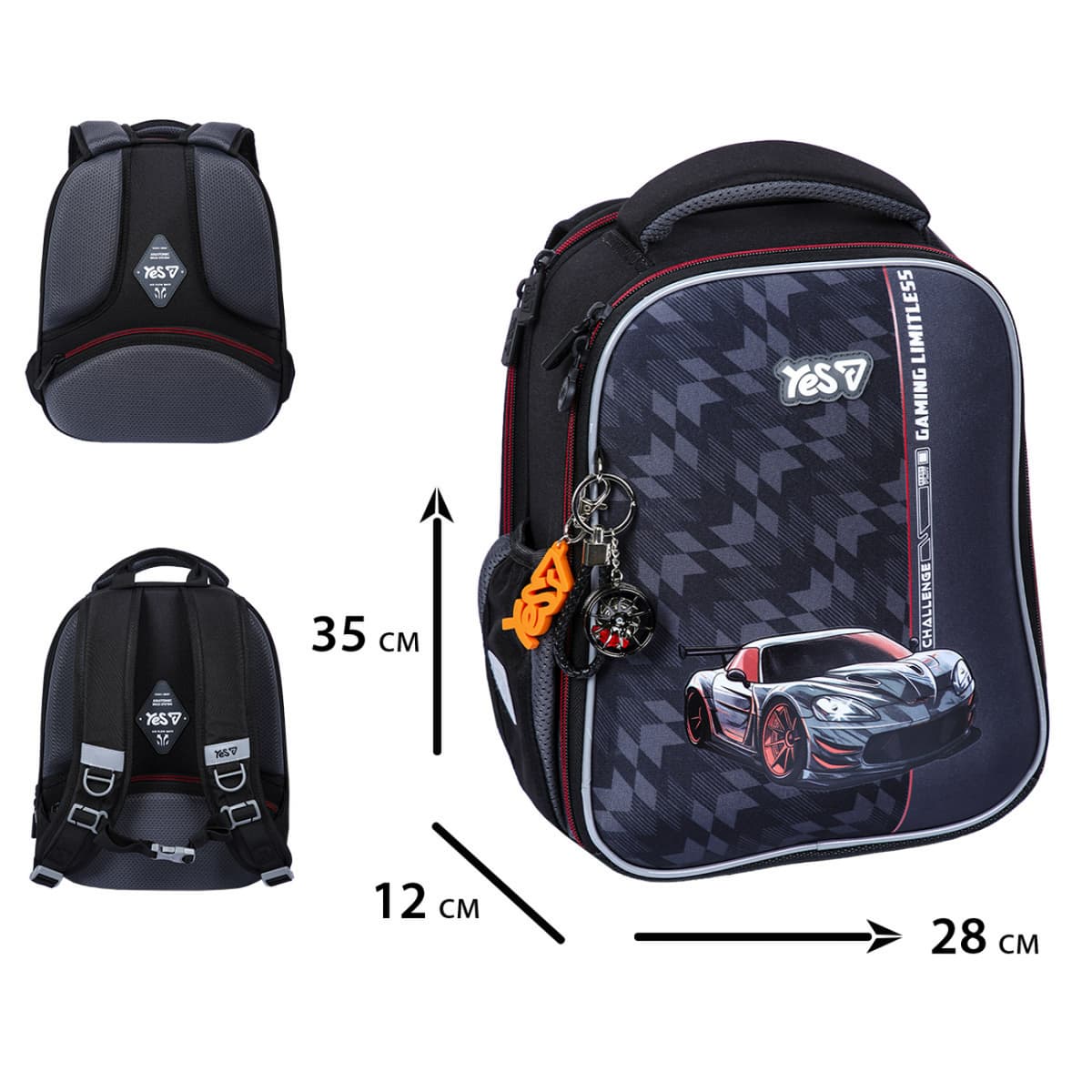 Рюкзак каркасний "Yes" H-100S Р-26 Challenge 2від.,2карм. №550221 — купити | Канцелярський Сад