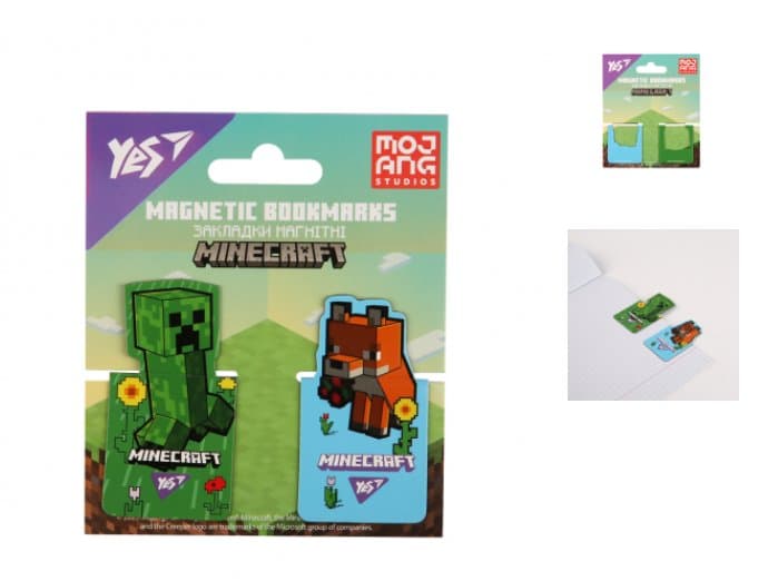 Закладка магніт. "Yes" №708445 Minecraft.Spring 2шт,висікання — купити | Канцелярський Сад