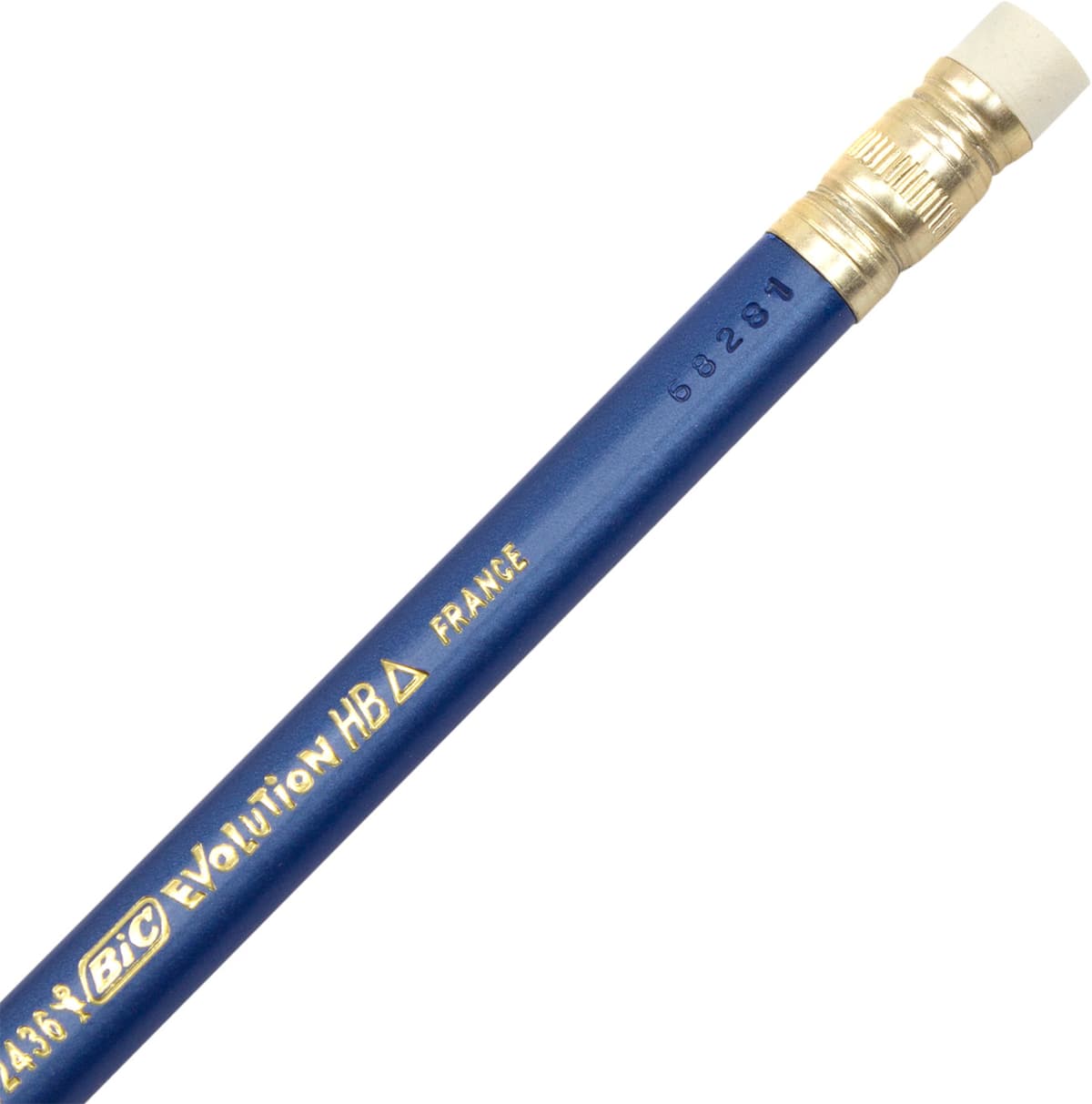 Олівець гр. "Bic" №964849/8375 Еволюшн тріангл,HB, трикут, з гумкою — фото 4