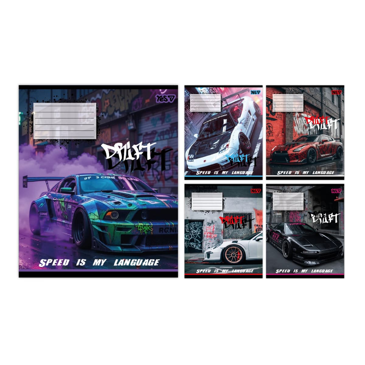 Зошит 18арк. лін. YES Drift 768883 № — купити | Канцелярський Сад