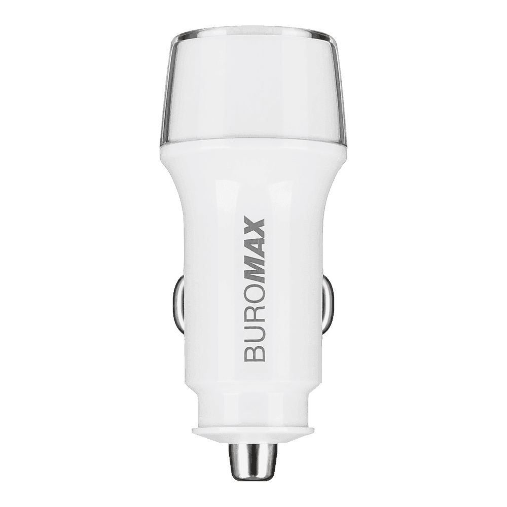 Зарядний пристрій авто Buromax №BM.0634 USB-A+Type-C 38W білий — купити | Канцелярський Сад