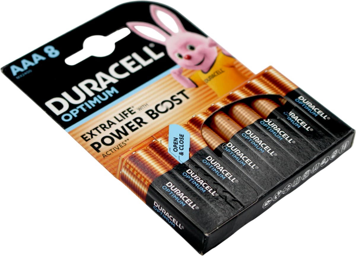 Батарейки Duracell Optimum LR-03/блістер 8шт — фото 3