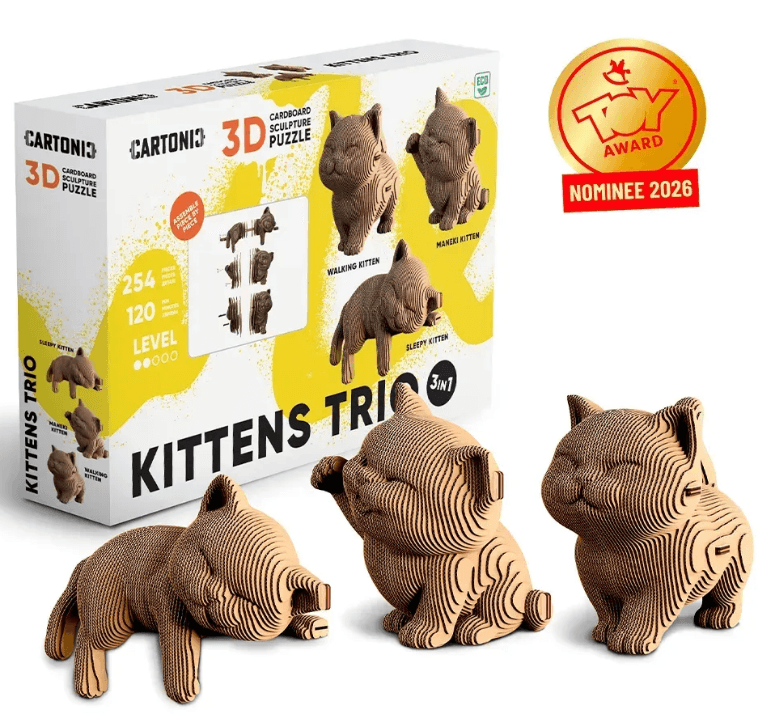 Пазли 3D "Cartonic" Kittens Trio — купити | Канцелярський Сад
