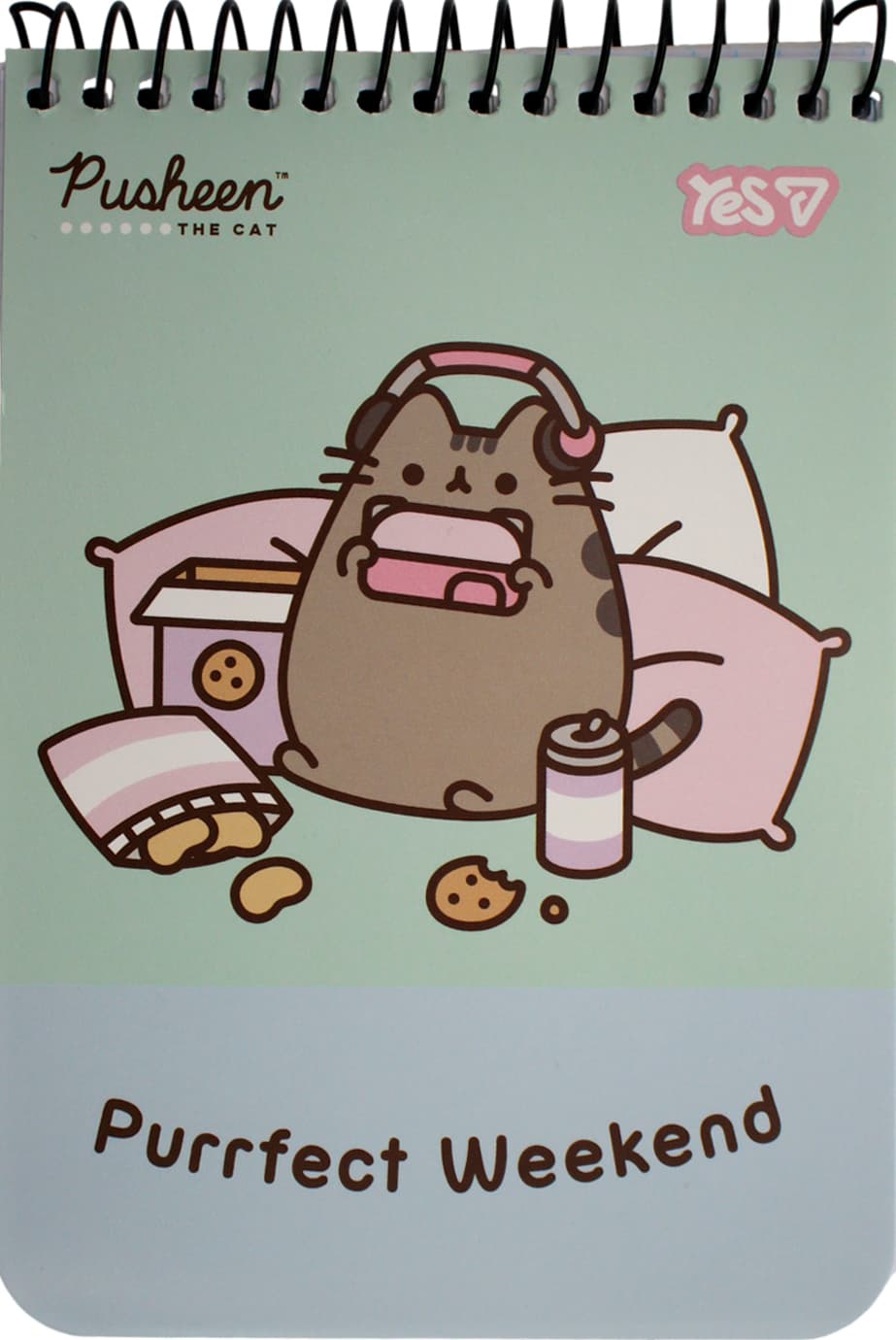 Блокнот пруж. верх. А6 80арк. кліт. карт. Pusheen, Sweet Day №152462/Yes — купити | Канцелярський Сад