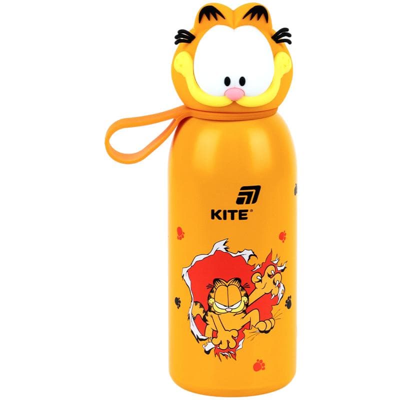 Термос метал. 0,35л "Kite" Garfield №GF26-1267 з фігурною кришкою — фото товару | Канцелярський Сад