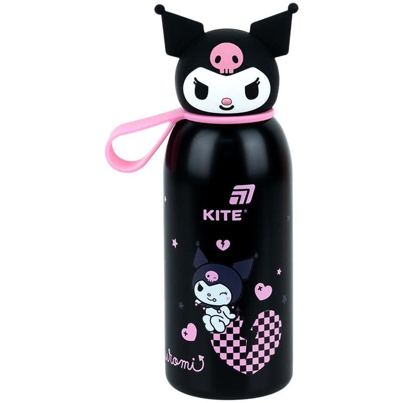 Термос метал. 0,35л "Kite" Kuromi №HK26-1267-2 з фігурною кришкою — купити | Канцелярський Сад