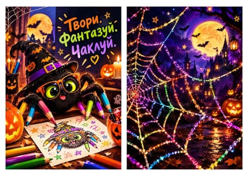 Листівка Геловін "Твори.Фантазуй.Чаклуй." 105х148мм — купити | Канцелярський Сад