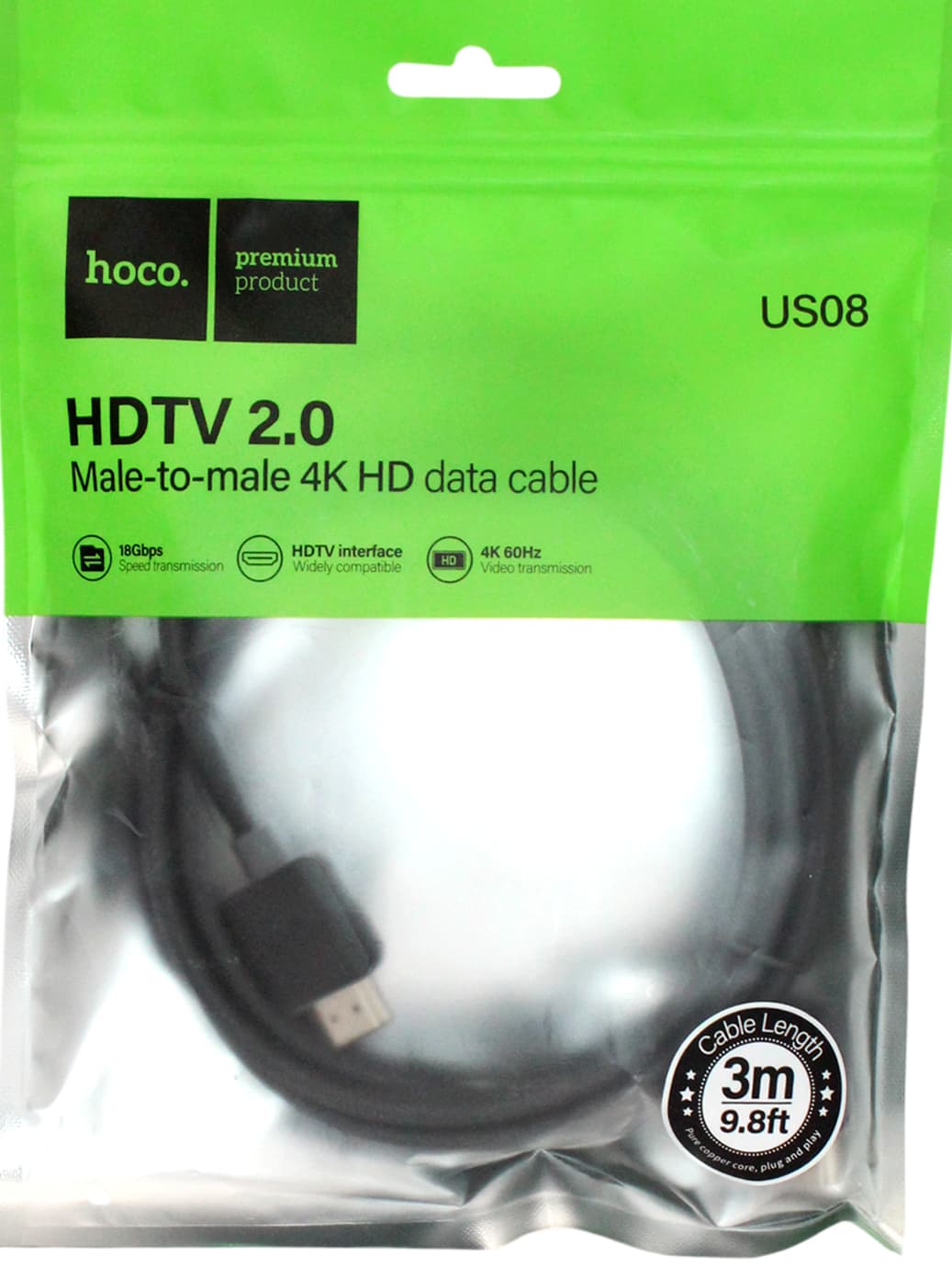 Кабель HDMI > HDMI 3м black/Breidon — купити | Канцелярський Сад