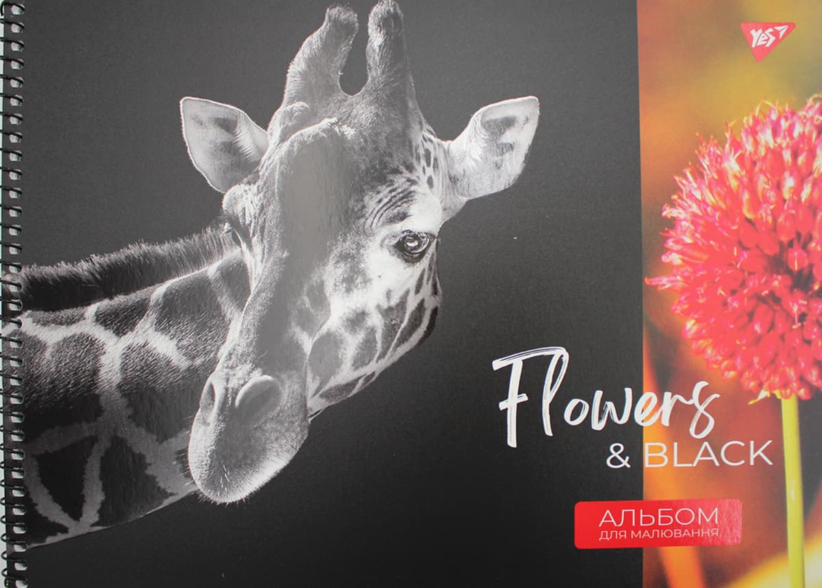 Альбом для малюв. на пруж. 20/120 А4 "Flowers&Black" виб.гібрід.лак №130550/Yes — фото 4