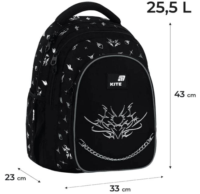 Рюкзак "Kite" Education teens Gothic Elegance 3від.,2карм. №K26-8001L — фото 10