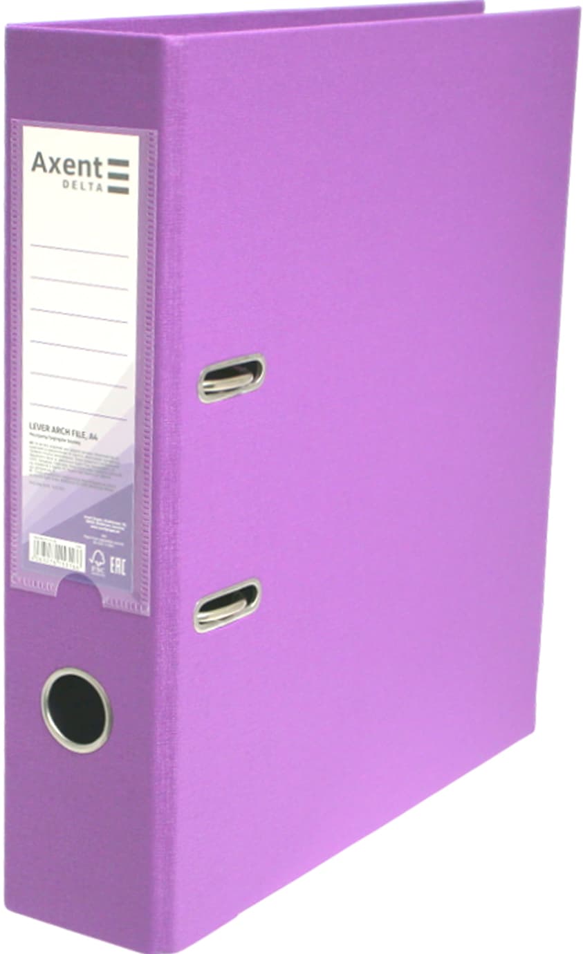 Папка-реєстратор А4 "Axent" 7,5см №1712-26P Delta Pastelini двостор. PP (бузкова)розібр. — фото 3