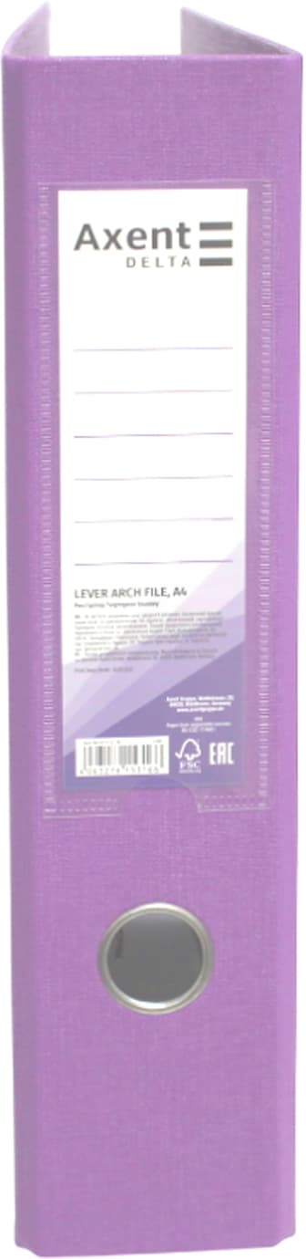 Папка-реєстратор А4 "Axent" 7,5см №1712-26P Delta Pastelini двостор. PP (бузкова)розібр. — фото 5