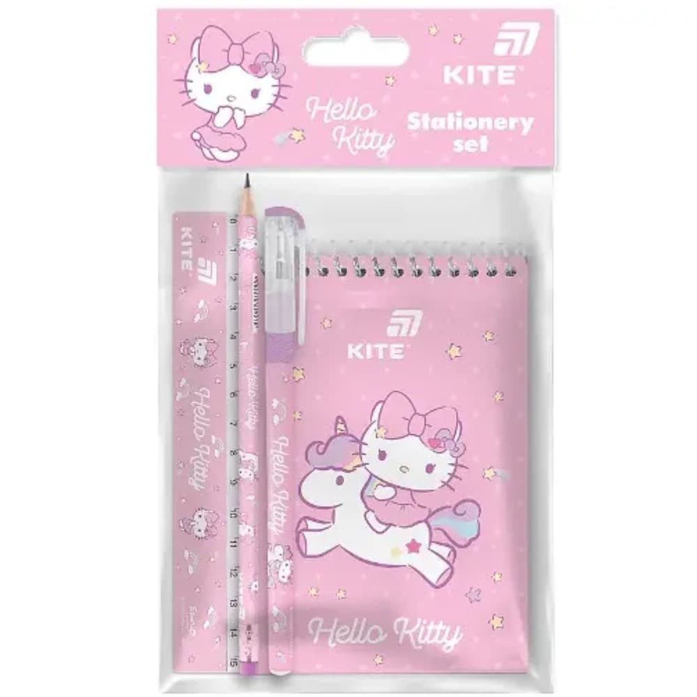 Набір канцтоварів 4 предм. "Kite" Hello Kitty №HK26-S03 — купити | Канцелярський Сад