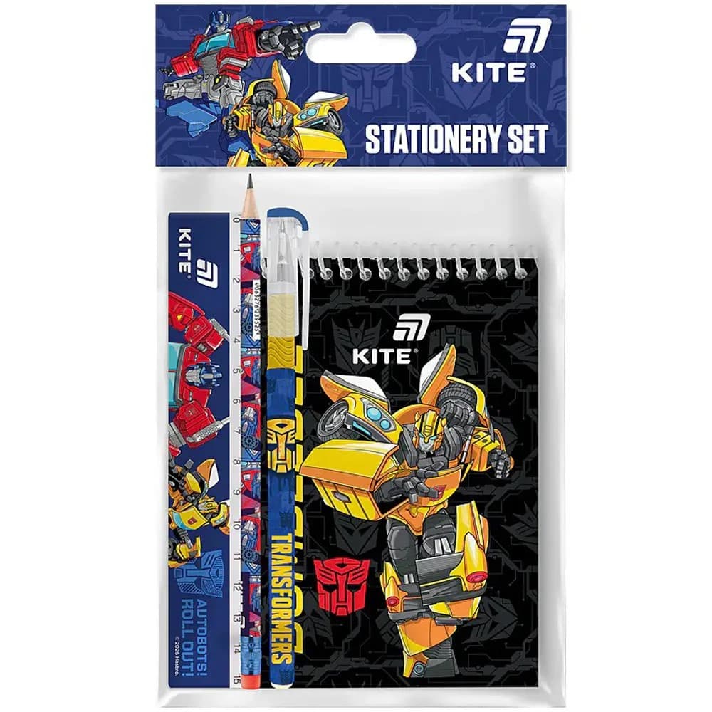 Набір канцтоварів 4 предм. "Kite" Transformers №TF26-S03 — купити | Канцелярський Сад