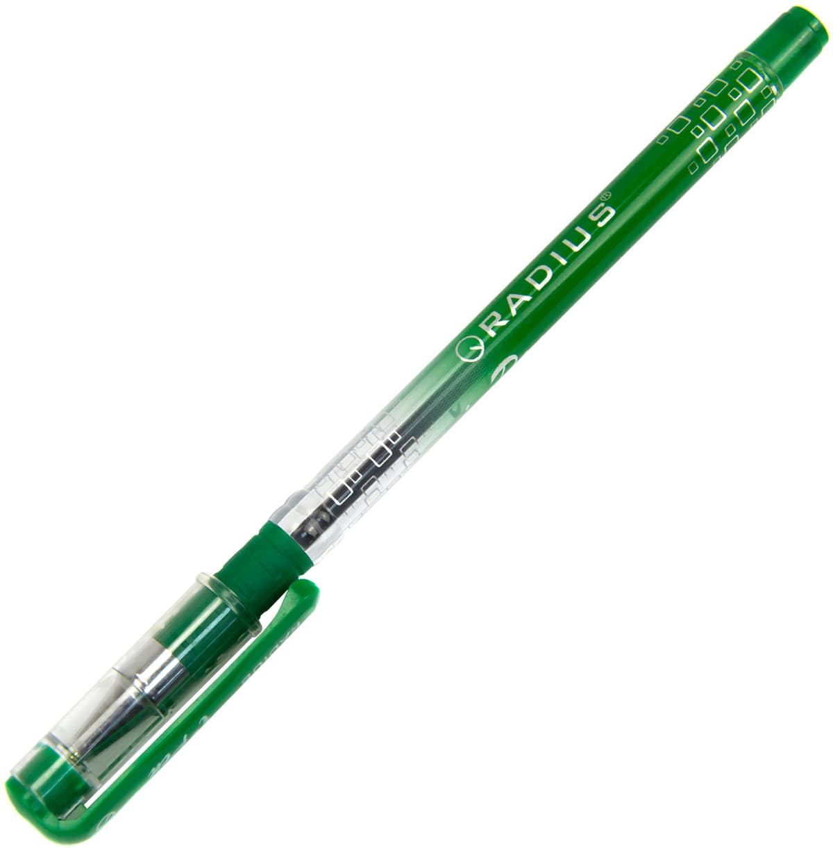 Ручка кульк. "Radius" №0184 I-pen 0,7мм зелена,напівпрозор. корпус — фото товару | Канцелярський Сад