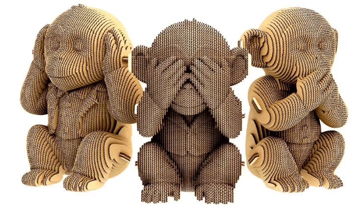 Пазли 3D "Cartonic" Monkeys Trio — фото 10