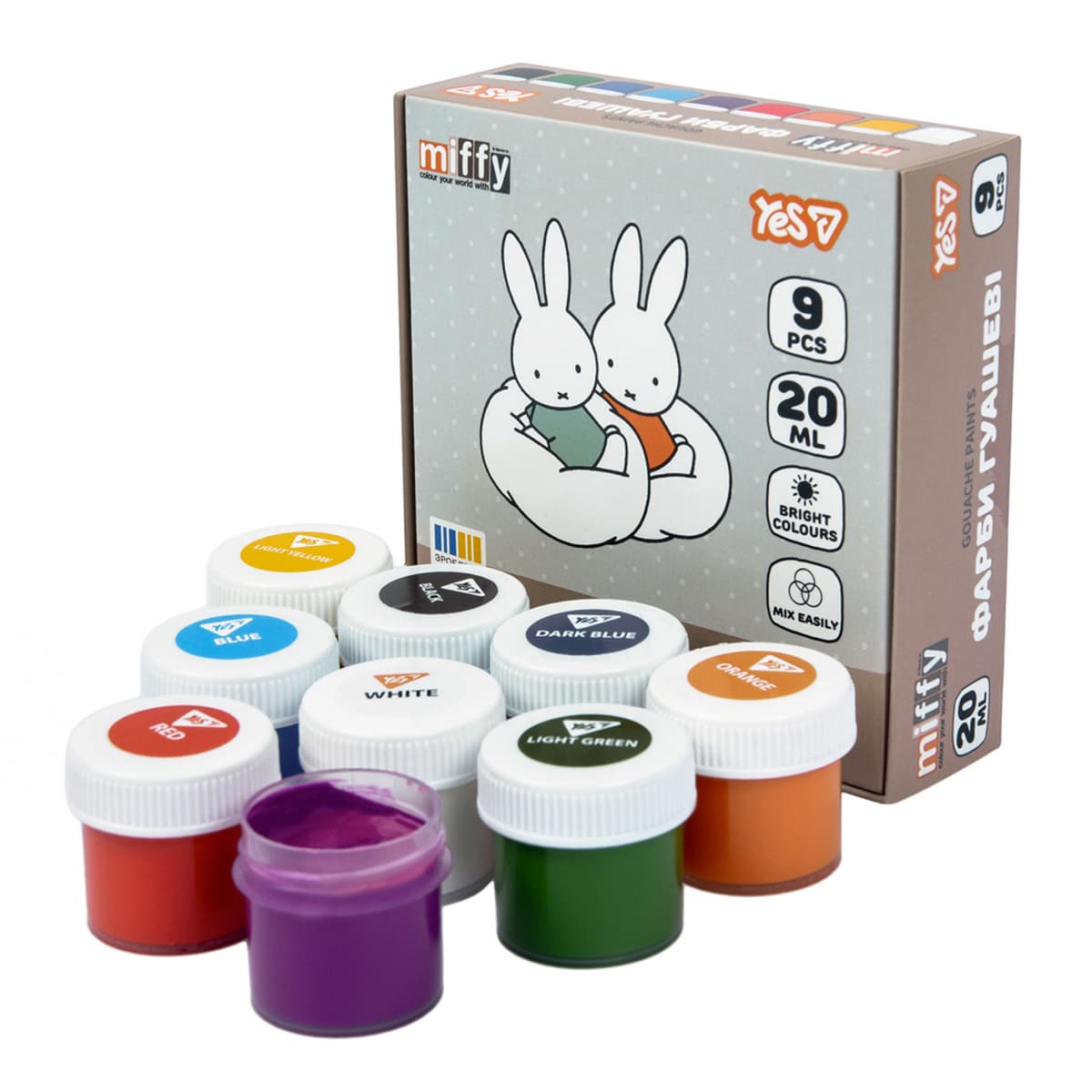 Гуаш "Yes" Miffy 9кольор. 20мл №230445 — фото 9