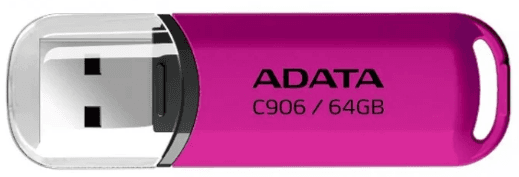 Флеш-пам`ять 64GB "A-Data" C906 USB2.0 purple pink №5105 — купити | Канцелярський Сад