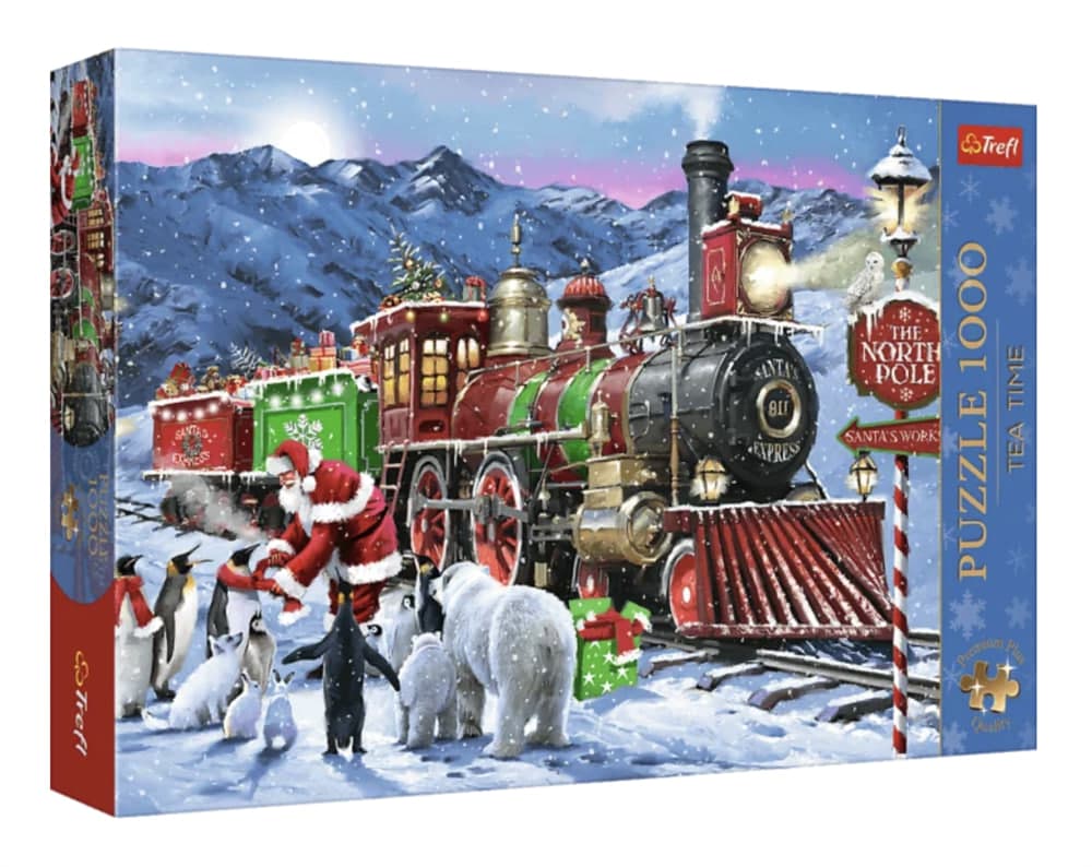 Пазли Trefl 1000ел. Xmas Premium Plus Різдвяний експрес №12097 — купити | Канцелярський Сад