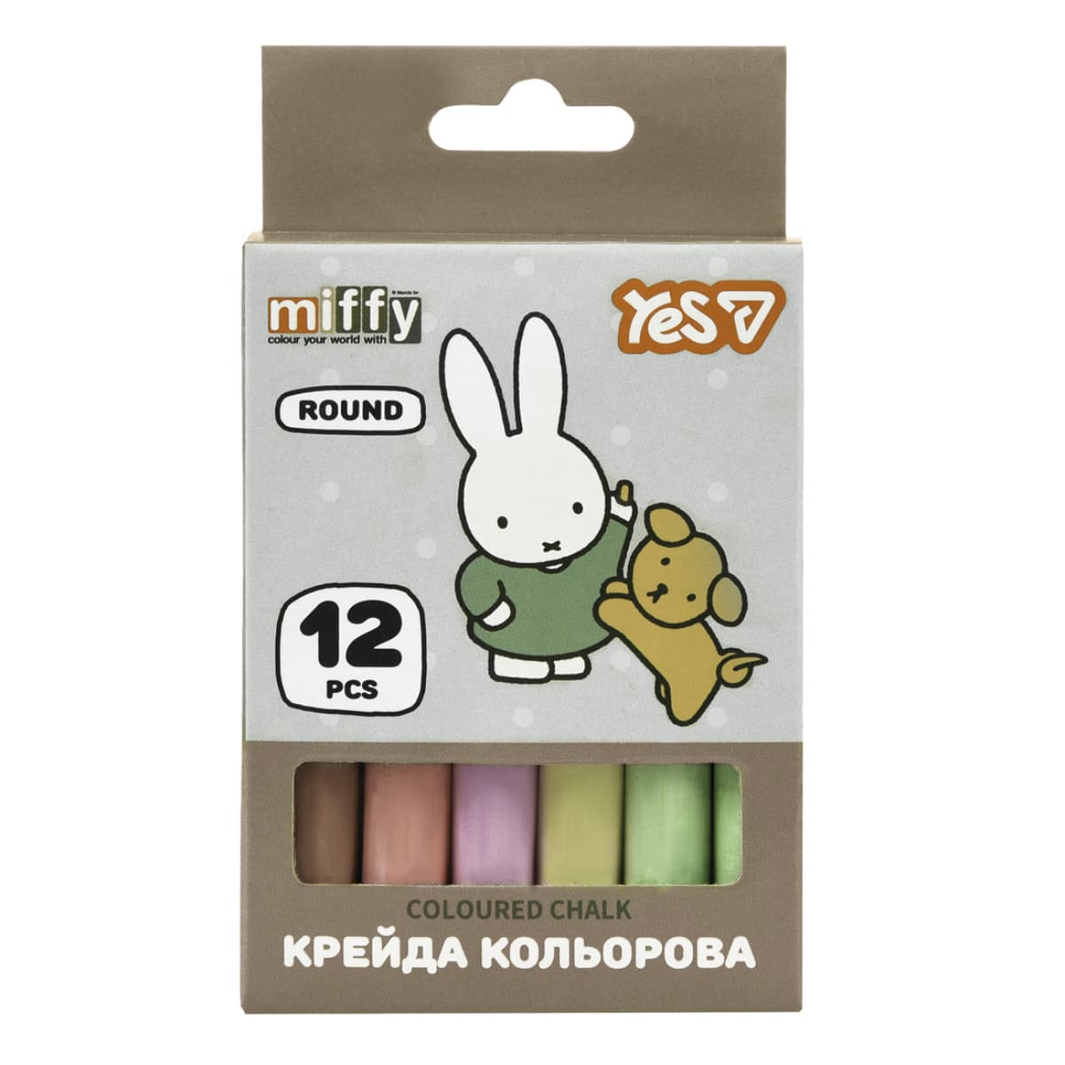 Крейда кольор. "Yes" №400564 12шт круг. Miffy — фото товару | Канцелярський Сад