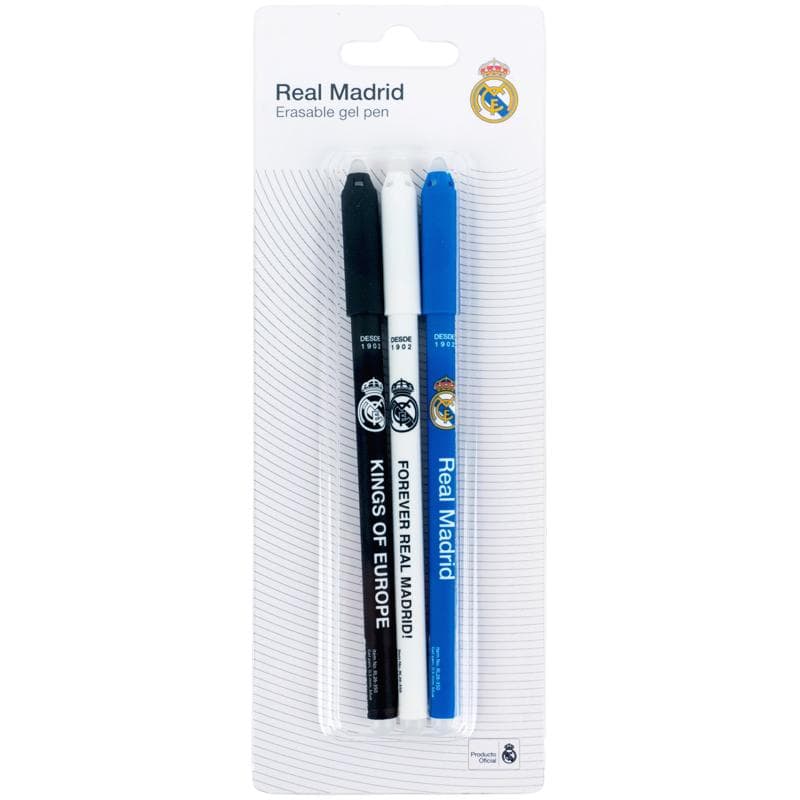Набір ручок гел. "Kite" №RL26-350/3BL Real Madrid 3шт "пиши-стирай" 0,5мм синя — купити | Канцелярський Сад