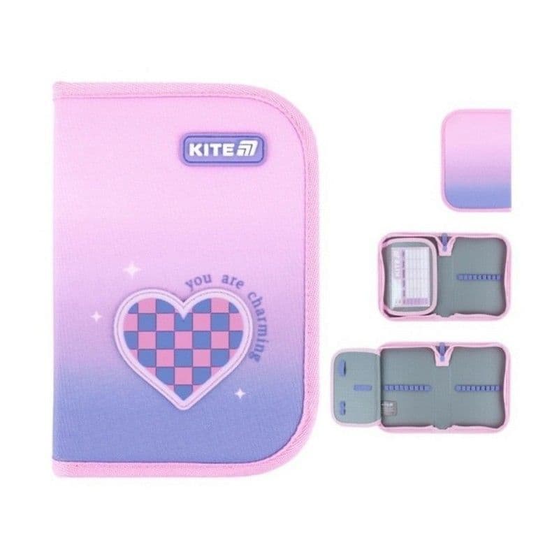 Пенал "Kite" Charming 1від.,б/н,з 1 відворотом №K26-621-1 — купити | Канцелярський Сад
