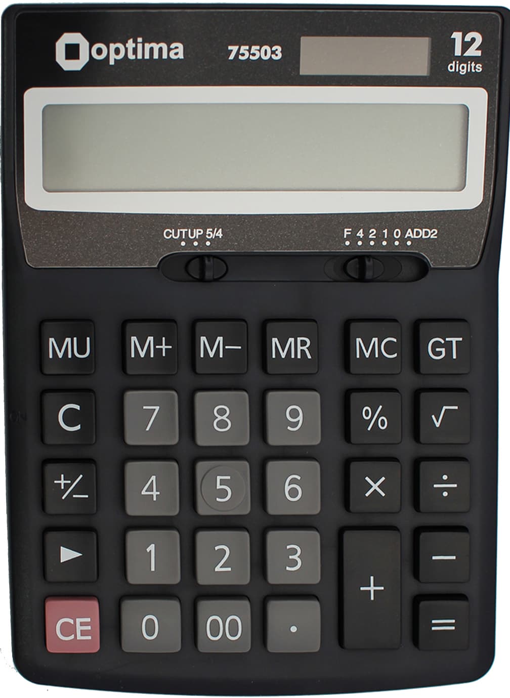 Калькулятор "Optima" №O75503 (12-розряд.) 170х122х32мм — купити | Канцелярський Сад