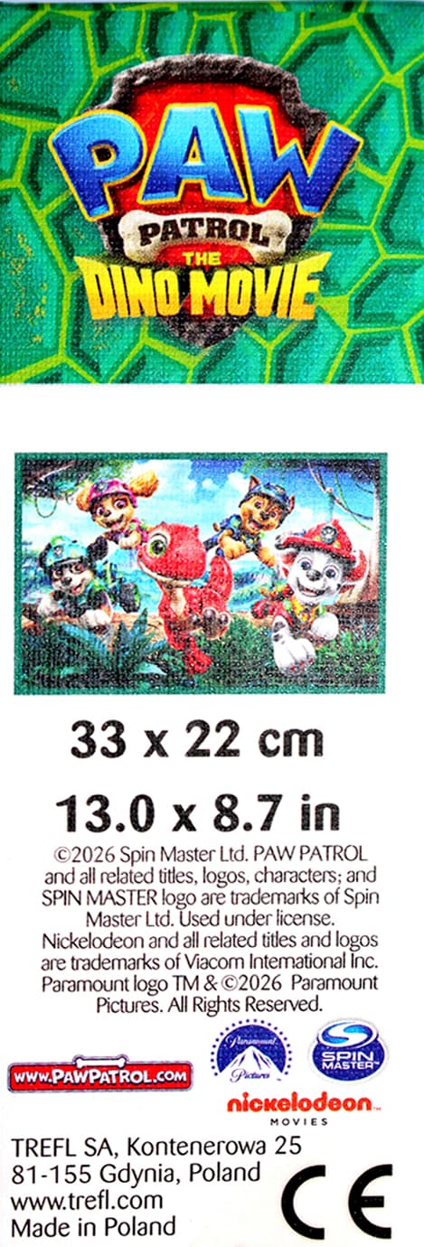 Пазли Trefl 60ел. PAW PATROL Порятунок Діно. THE DINO MOVIE №17425 — фото 9