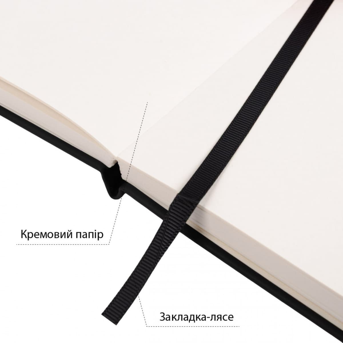 Скетчбук 80/110 150х150мм тв.обкл. PU, чорний з карманом №743502/Santi — фото 10