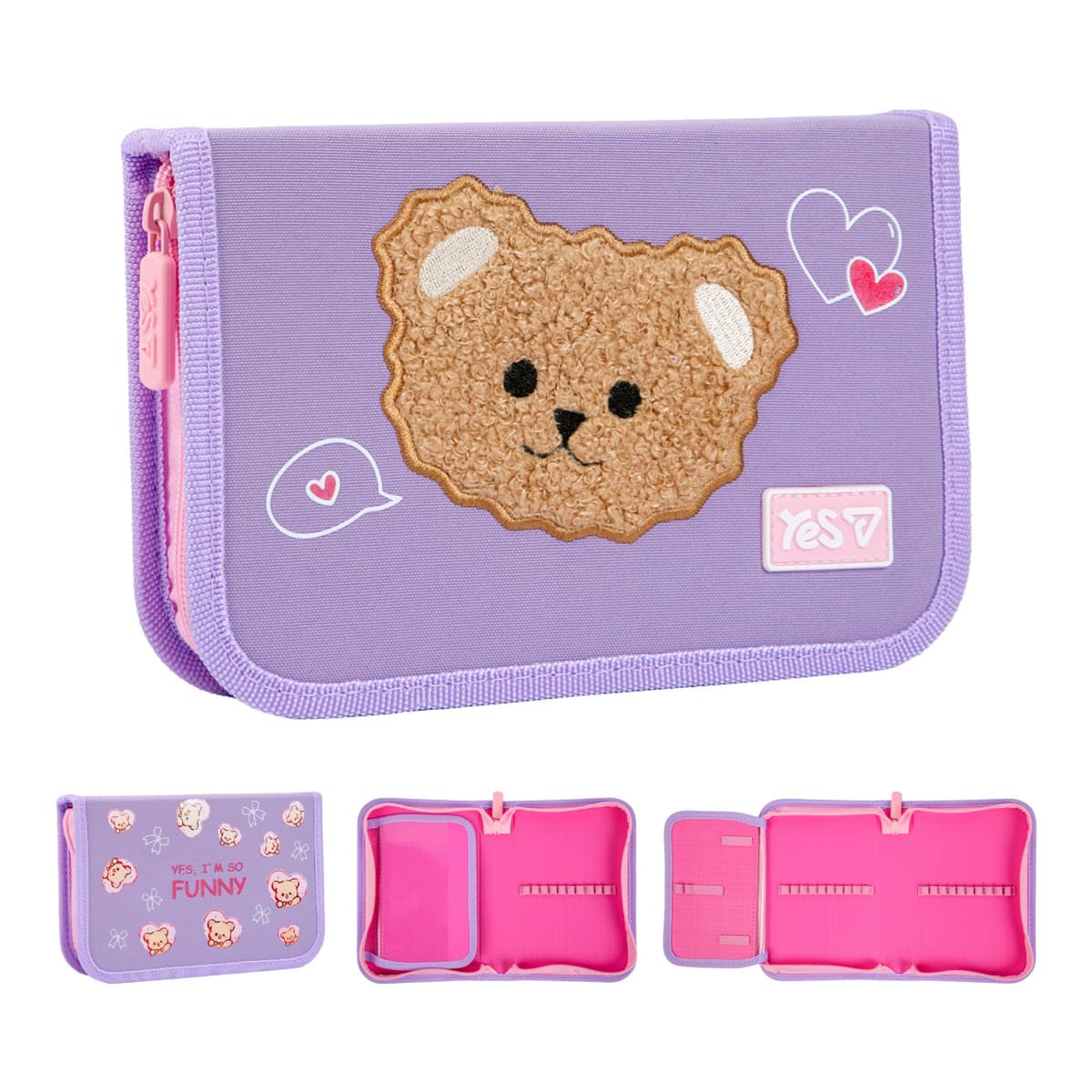 Пенал "Yes" Bear Rules тв.,одинар.,1клап.,б/н №HP-03/533728/Р-26 — купити | Канцелярський Сад