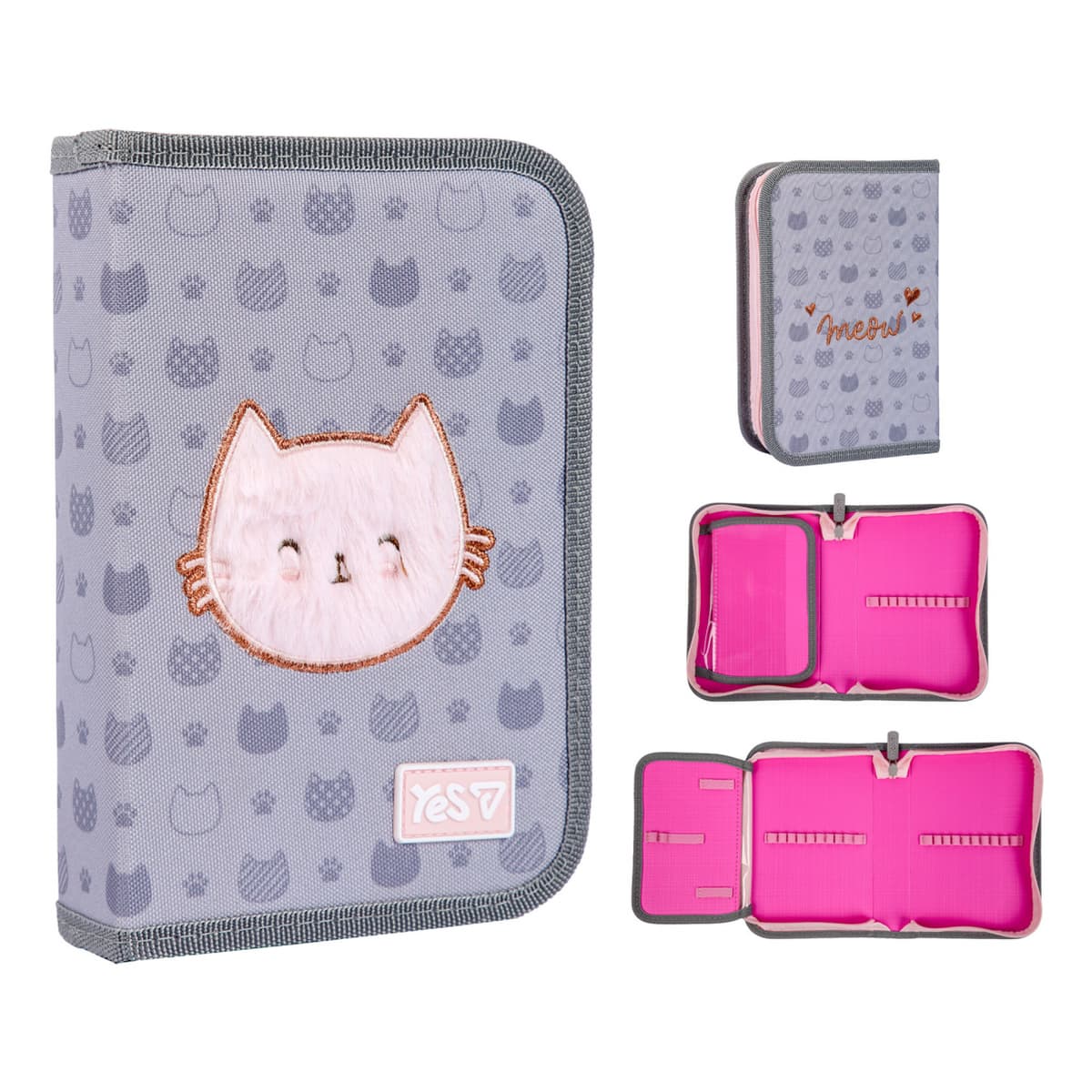 Пенал "Yes" Cat Yes тв.,одинар.,1клап.,б/н №HP-03/533868/Р-26 — купити | Канцелярський Сад
