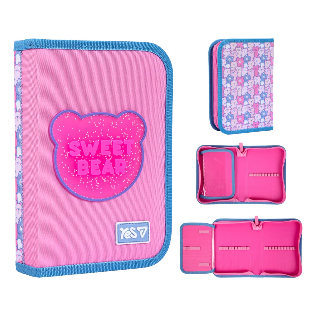 Пенал "Yes" Sweet Bear тв.,одинар.,1клап.,б/н №HP-03/533729/Р-26 — купити | Канцелярський Сад