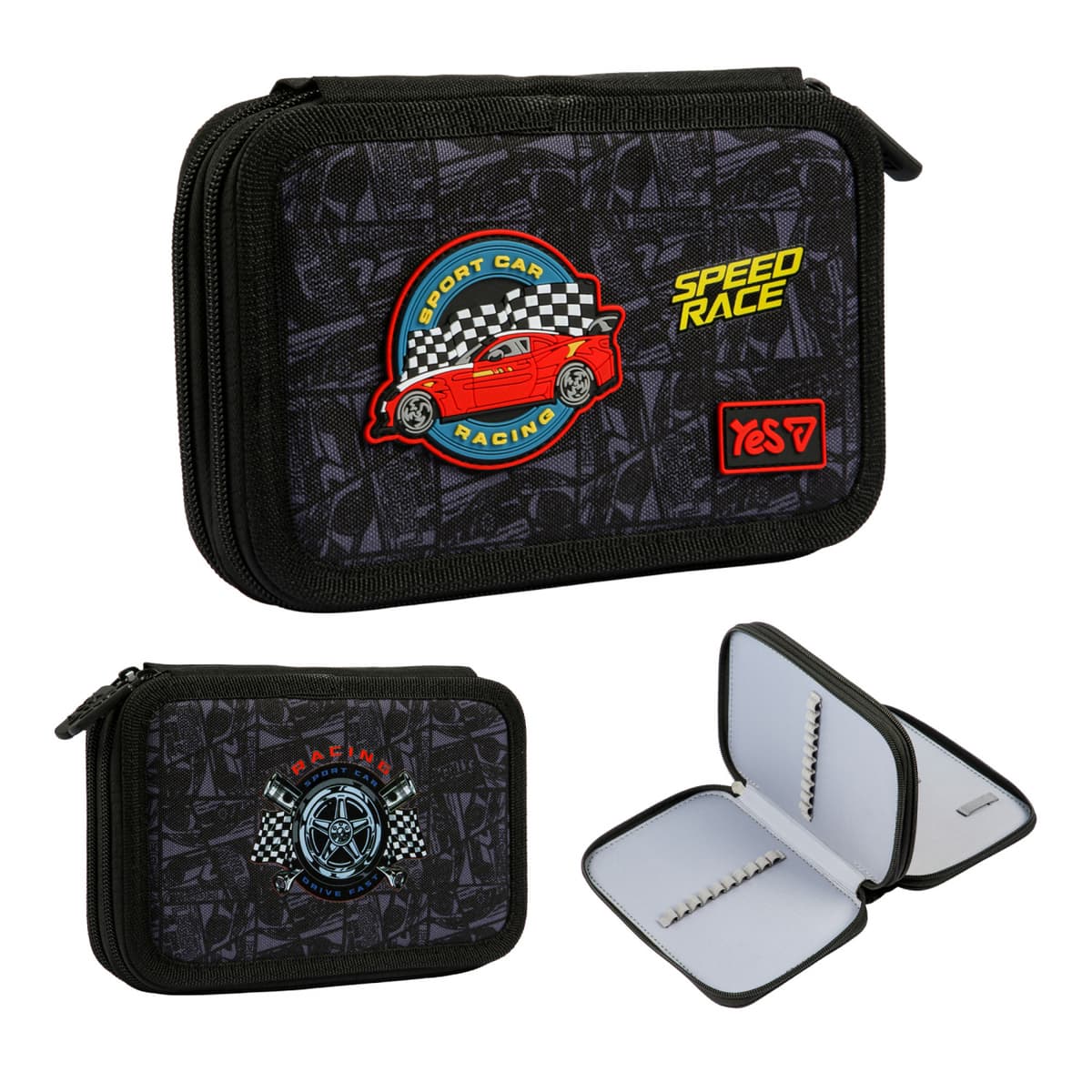 Пенал "Yes" Drift King твердий, подвійн. №HP-01/533719/Р-26 — купити | Канцелярський Сад