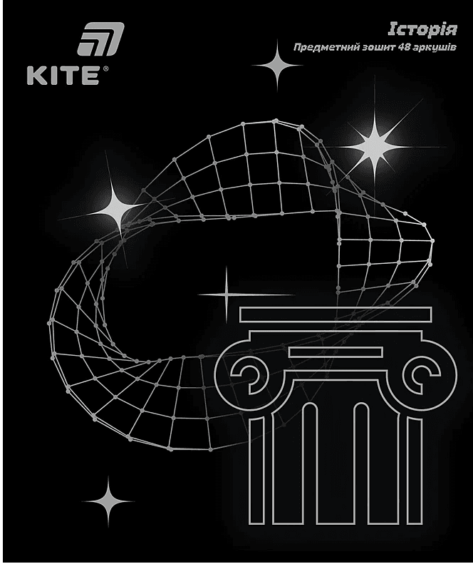 Зошит 48арк. кліт. "Kite" Предметка- Історія софт тач+УФ,Lumen №K26-240-4 — купити | Канцелярський Сад