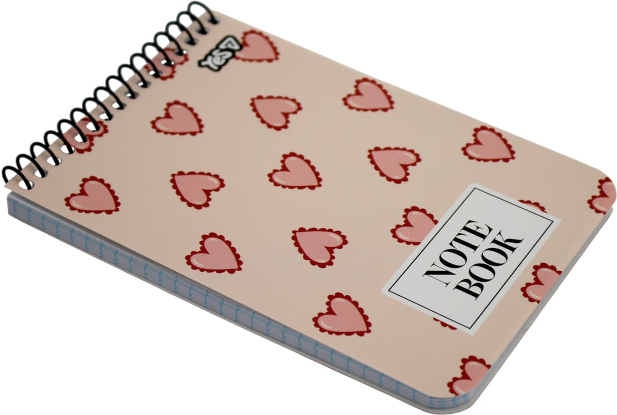 Блокнот пруж. А6 80арк. кліт. карт. обкл. ВД-лак Heart Knit №152499/Yes — фото 4
