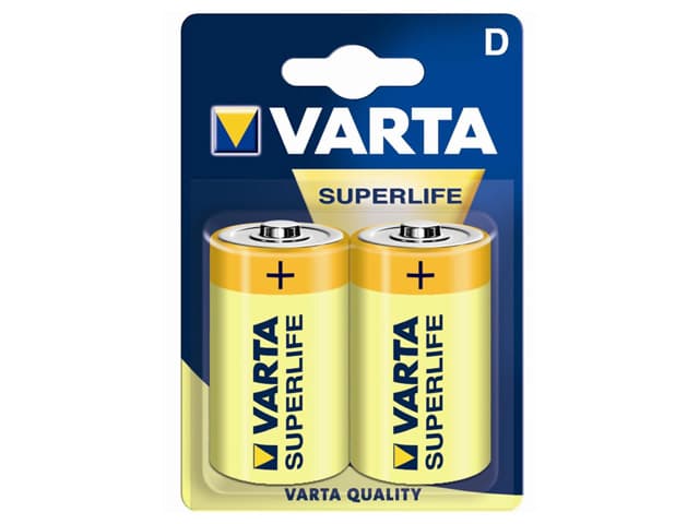 Батарейки Varta Superlife R-20/блістер 2шт — купити | Канцелярський Сад