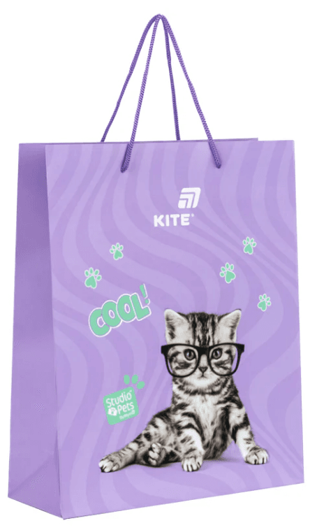 Пакет подарунковий папер. 26х32см Studio Pets №SP26-266/Kite — купити | Канцелярський Сад