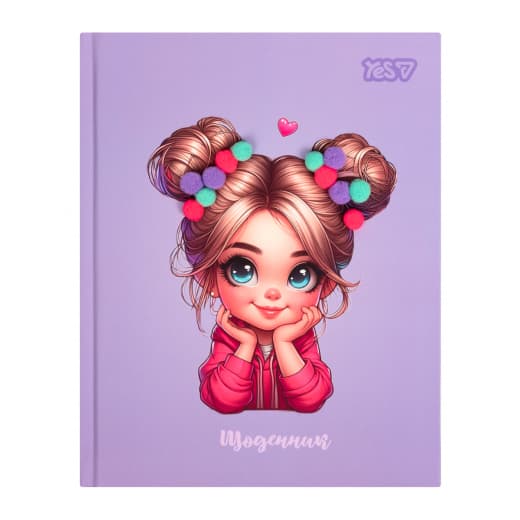 Щоденник шк. А5 тв. обкл. "Cute Girl" 40арк. №911710/Yes — купити | Канцелярський Сад
