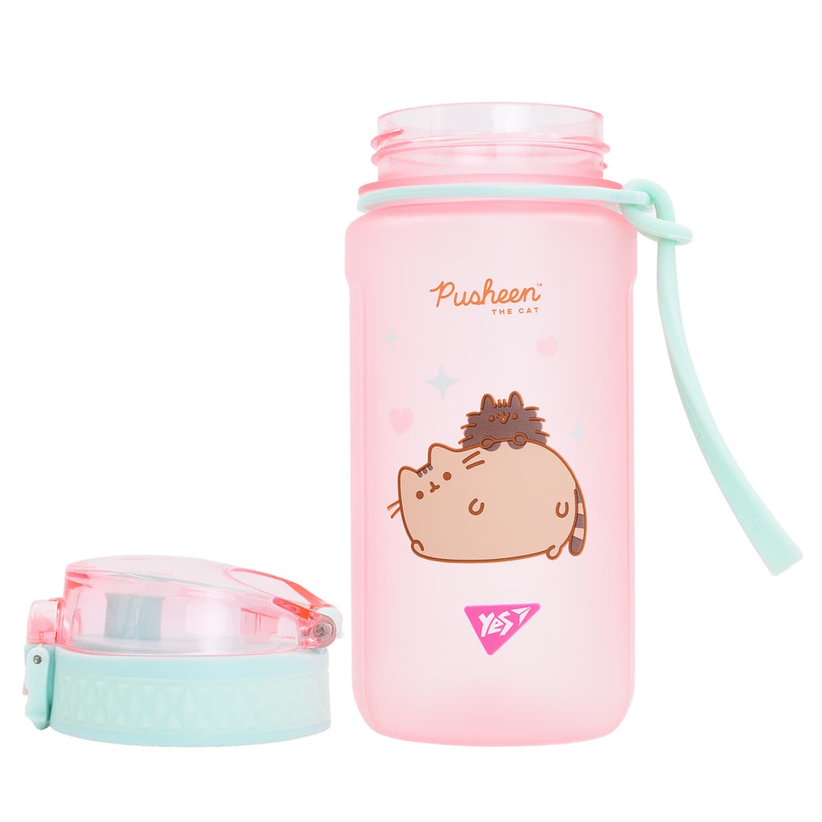 Пляшка для води пласт. "Yes" Pusheen 500мл рожева софт тач №708321 — фото 4