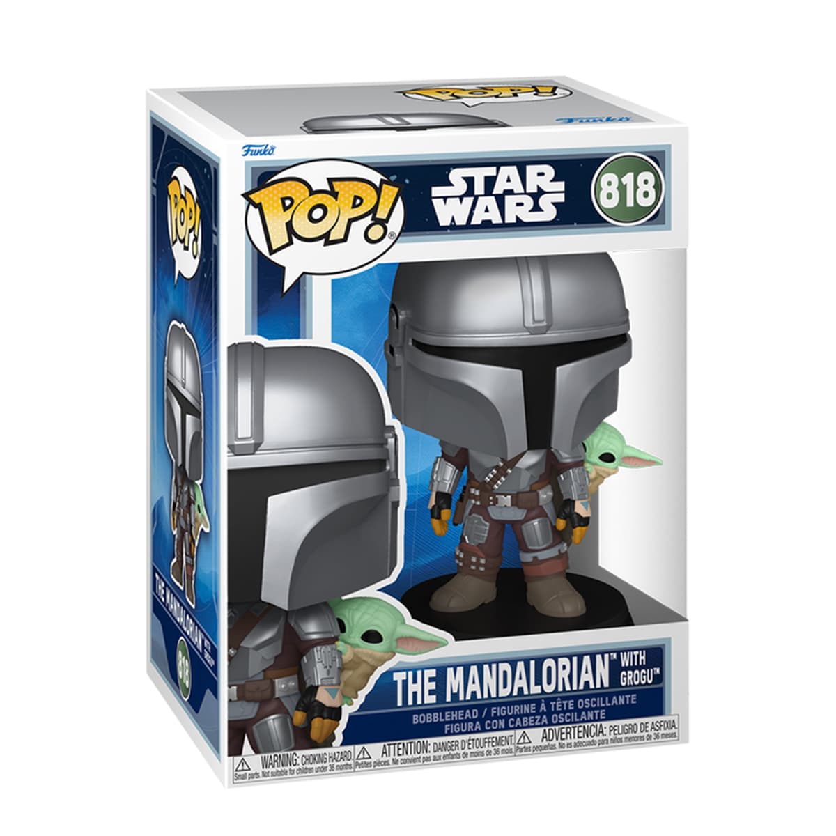 Фігурка FUNKO POP! cерії "Мандалорець" - МАНДАЛОРЕЦЬ З ҐРОҐУ НА СПИНІ №90443/Кідді Світ — фото товару | Канцелярський Сад