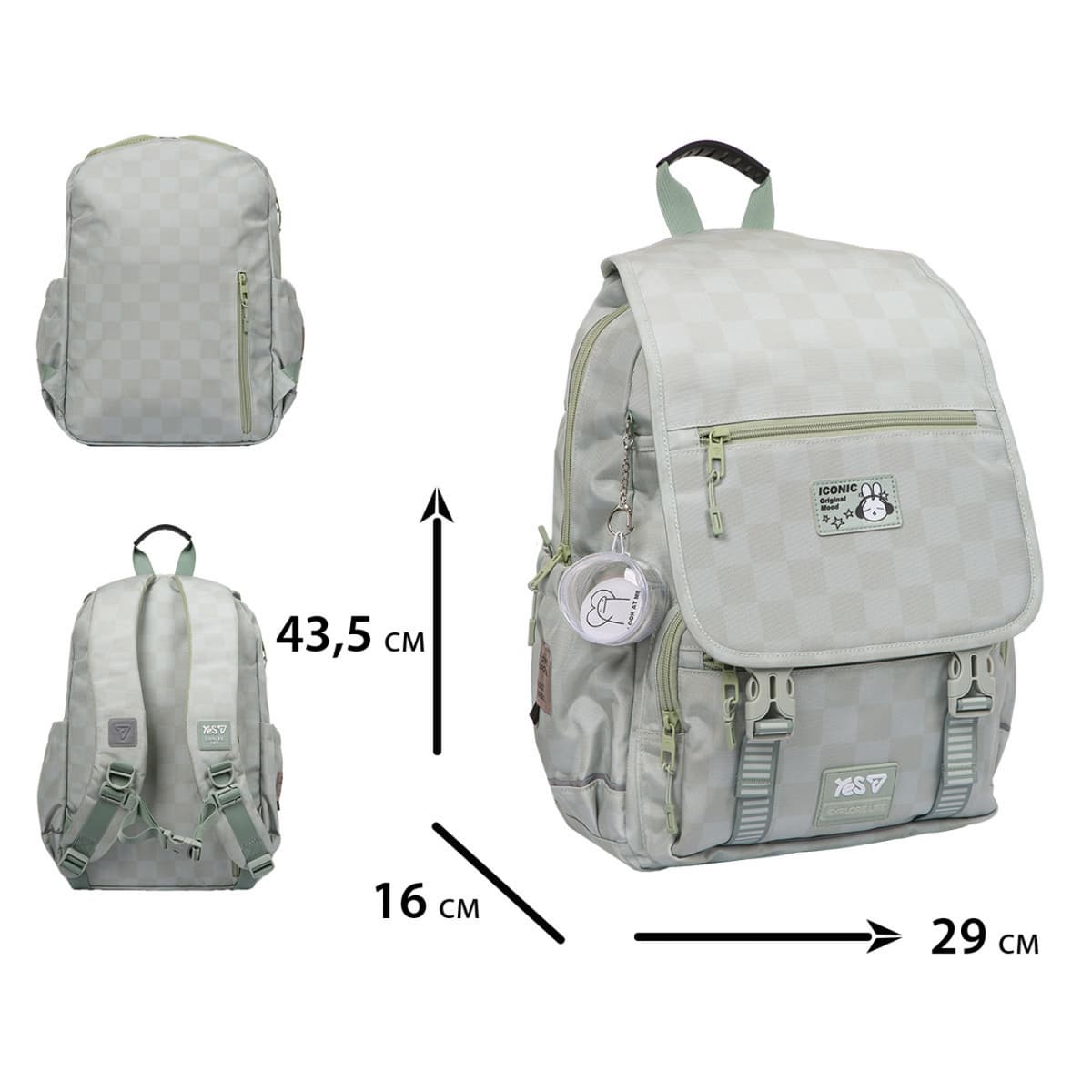Рюкзак "Yes" T-108L Iconic 1від.,6карм. №550485 — купити | Канцелярський Сад