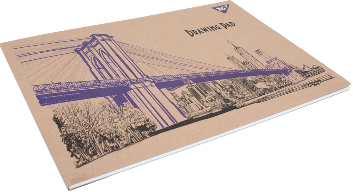 Альбом для малюв. склейка 20/100 А4 "Bridge" крафт білила №130543/Yes — фото 11
